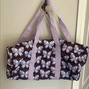 Pottery Barn Kids Purple Butterfly Travel Bag